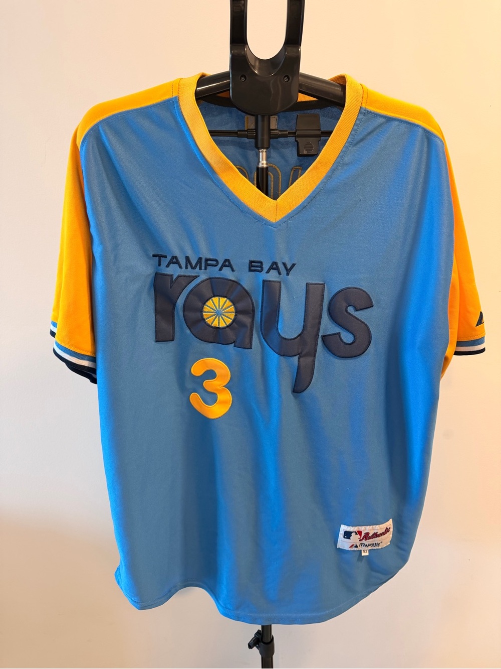 Tampa Bay Rays Evan Longoria Blue & Yellow Baseball Jersey